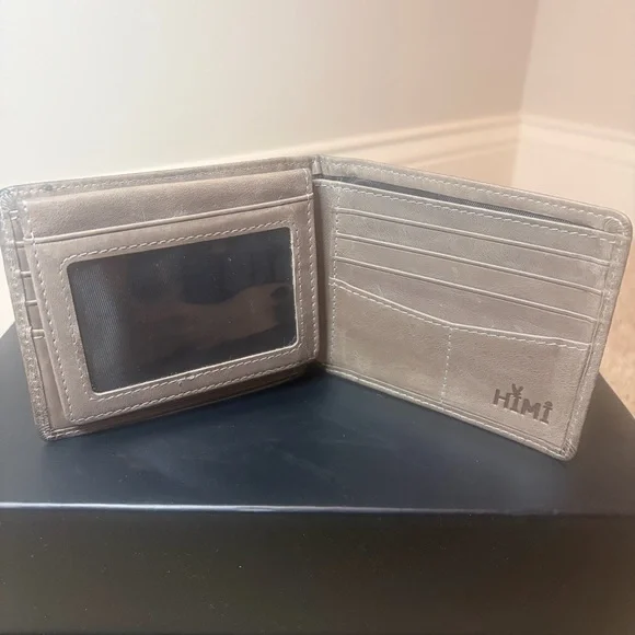 Himi Mens Bifold Leather Wallet Tan - Picture 2 of 9